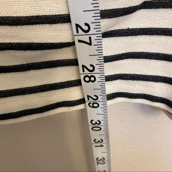 Madewell Black stripe white Tie-Shoulder Romper preppy coastal minimal sailor XS - Picture 4 of 8